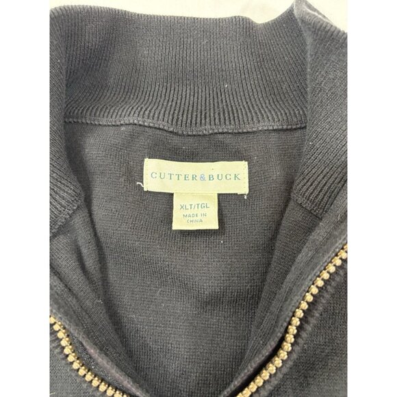 Cutter & Buck Men's Half Zip Sweater Black Size XLT - Picture 6 of 8